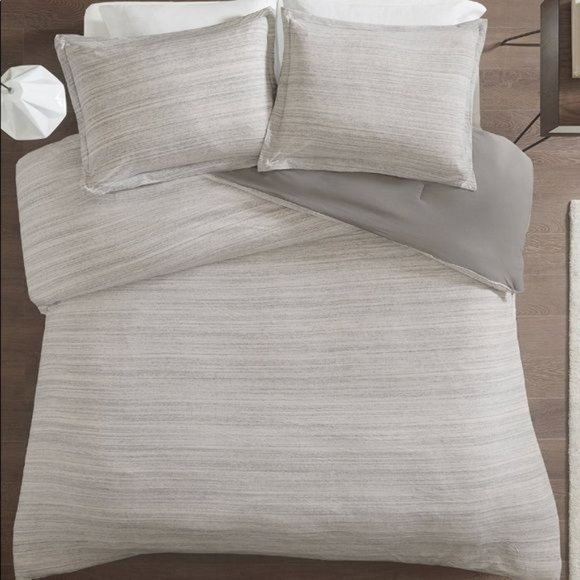 Urban Habitat Space Dyed Melange Cotton Jersey Knit Comforter Set, Twin/ XL Twin - Picture 2 of 10